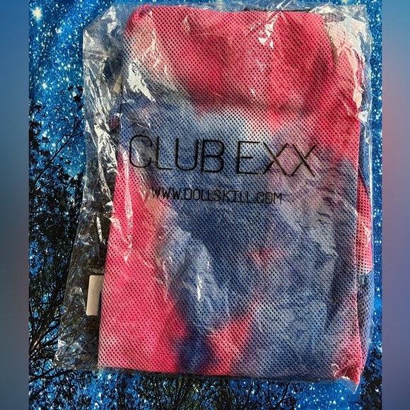 NWT Dolls Kill x Club Exx Cognac Lilac Fly-Away Pants Small Tie Dye - Picture 10 of 10